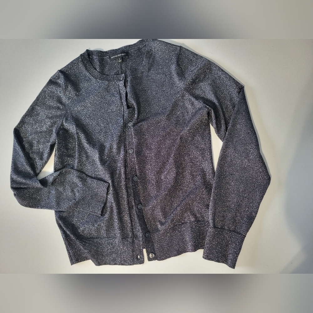 Banana Republic Black Sparkle Cardigan Size S